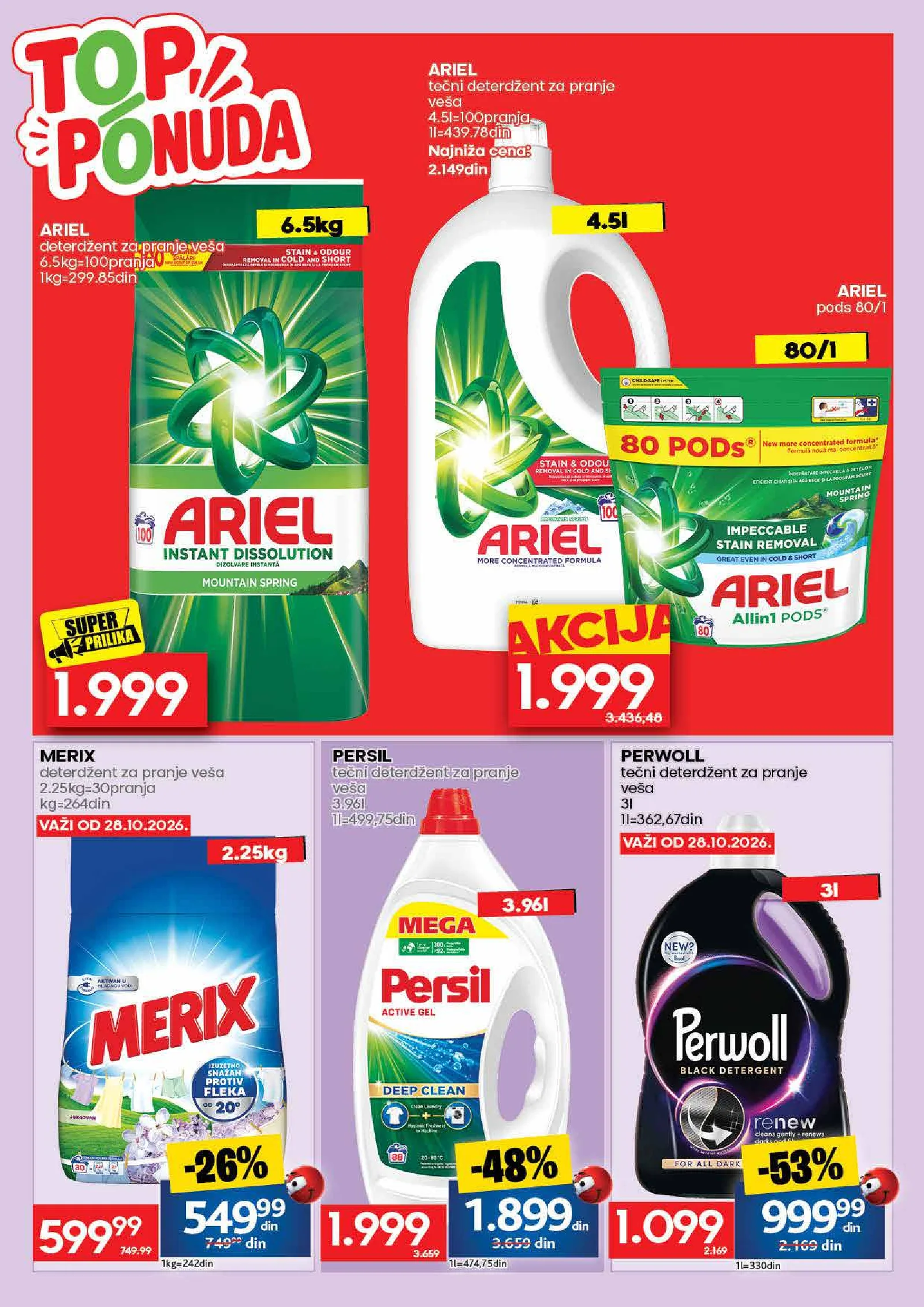 Idea katalog akcija strana 52 – važi od 26.10. do 8.11.2026.