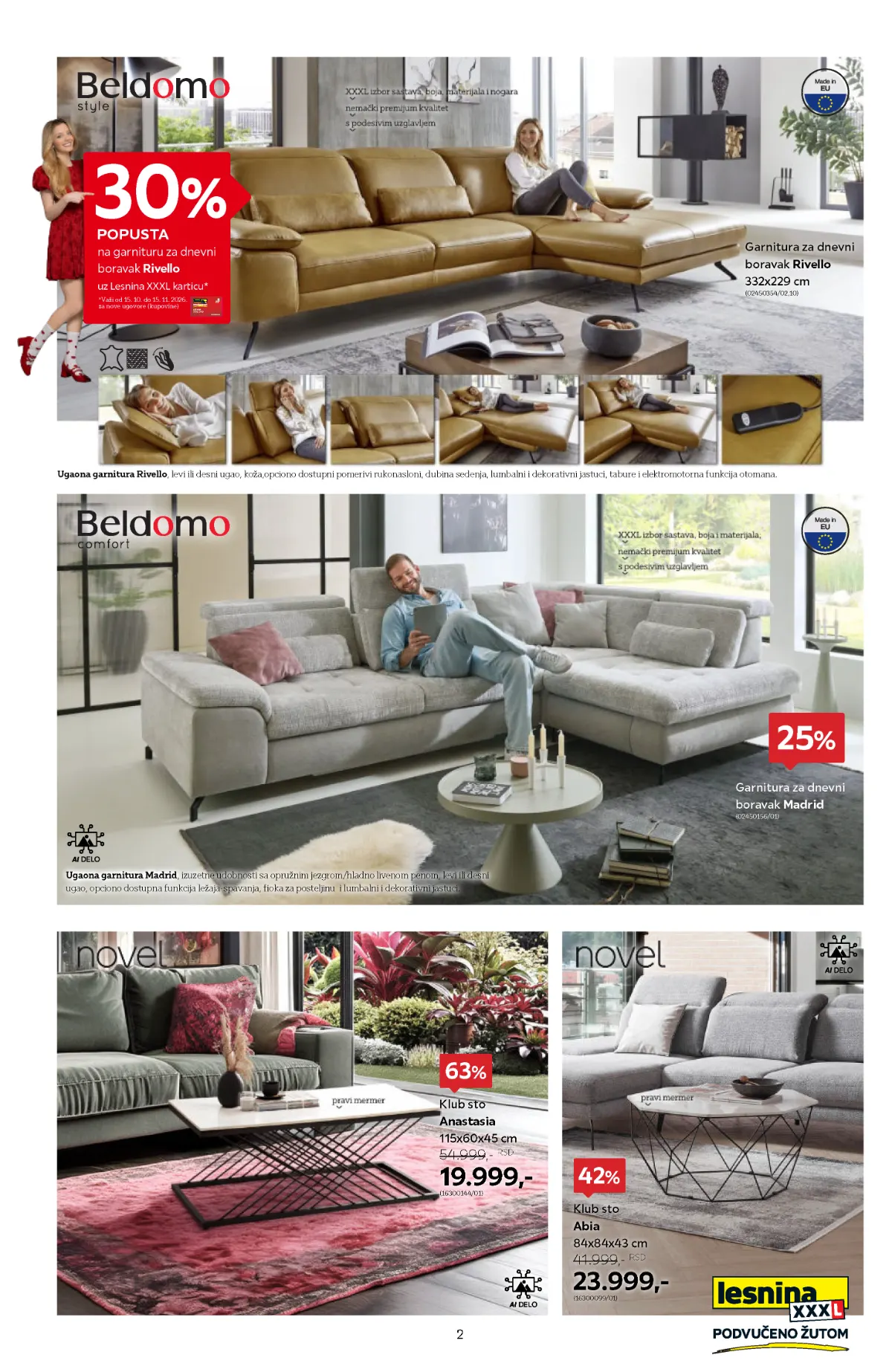 Lesnina katalog akcija strana 2 – važi od 15.10. do 15.11.2026.