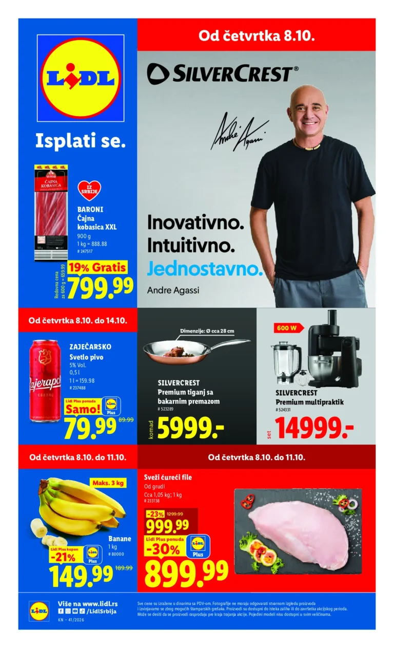 Lidl katalog akcija strana 1 – važi od 8.10. do 14.10.2026.