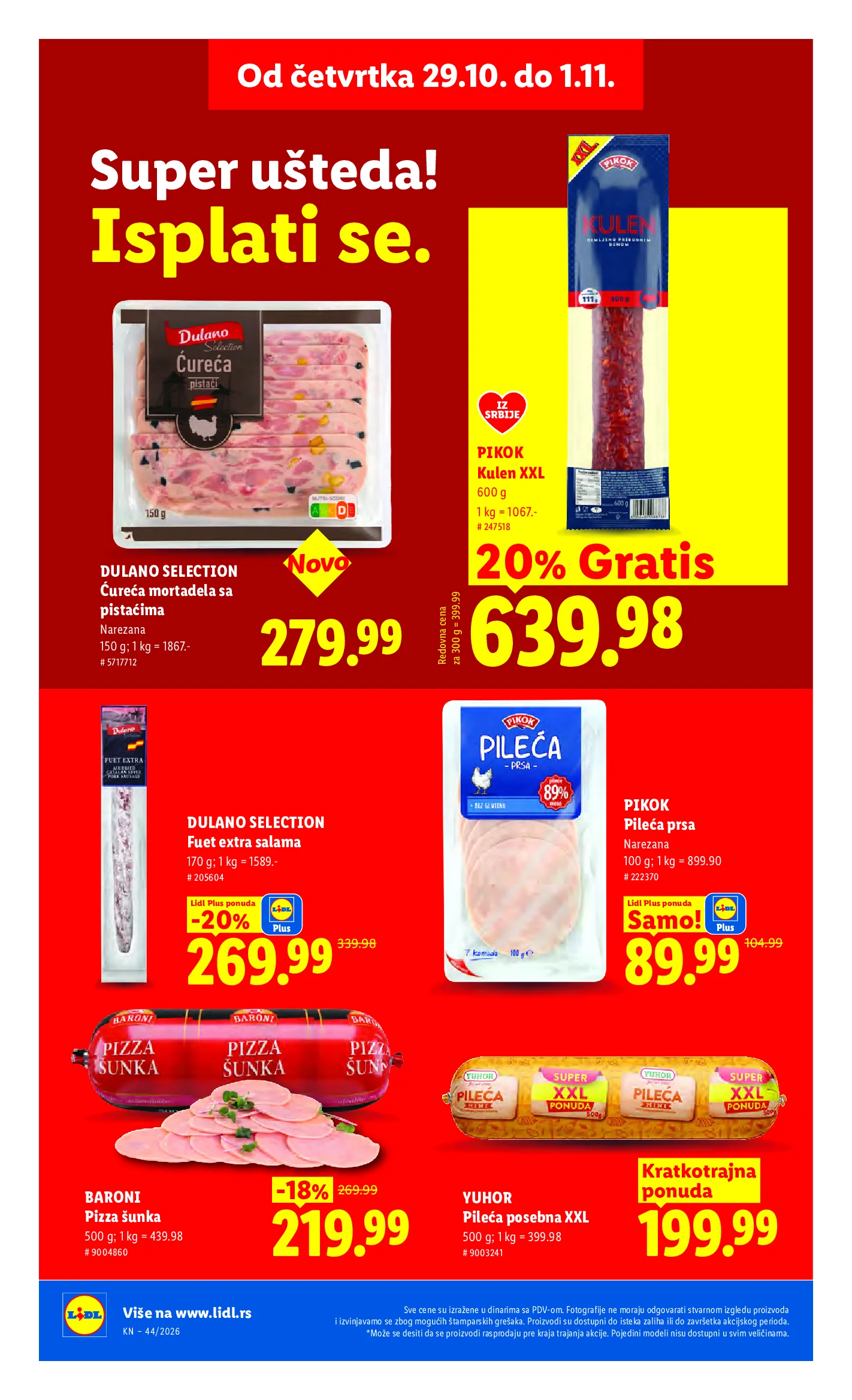Lidl katalog akcija strana 26 – važi od 29.10. do 4.11.2026.