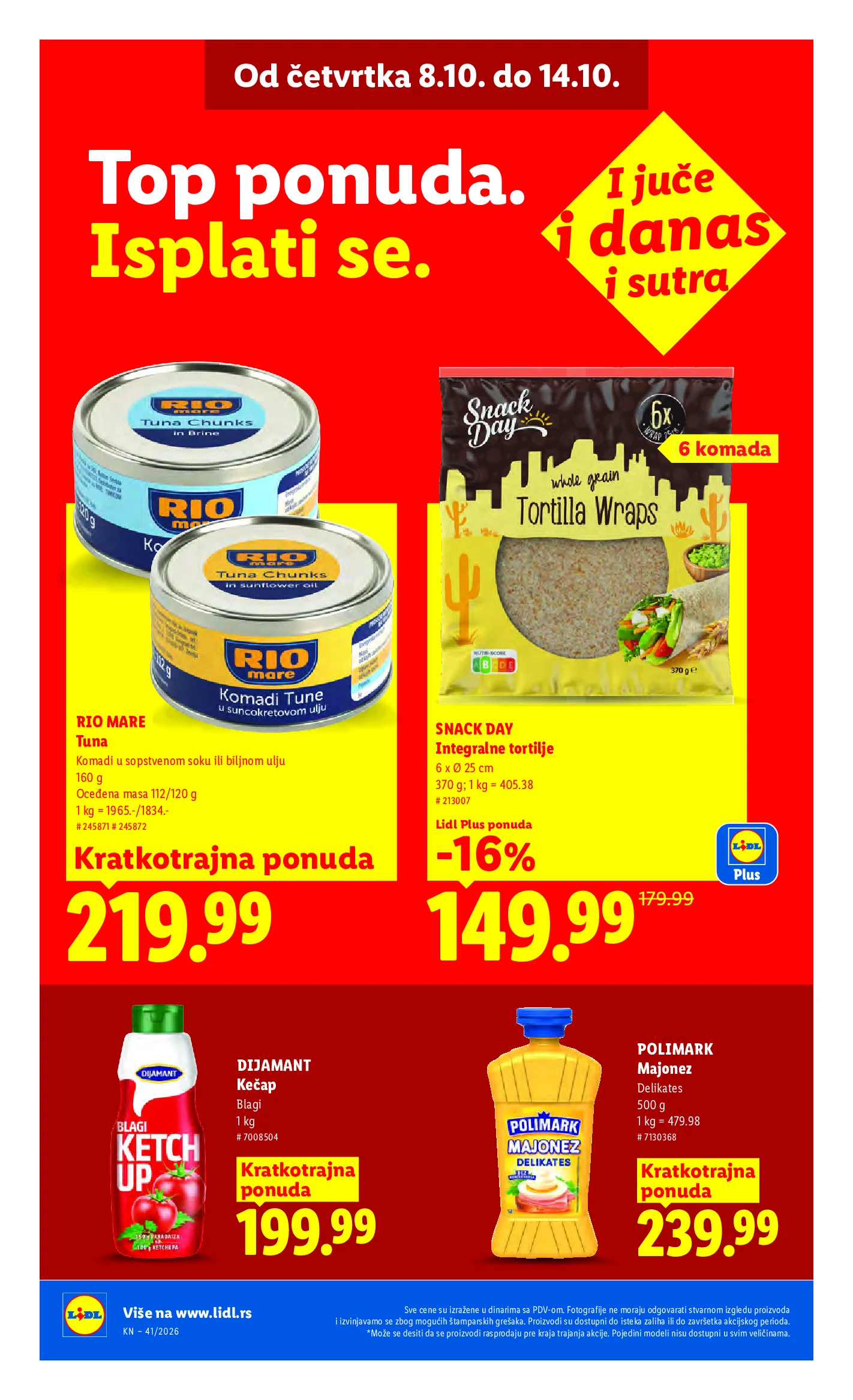 Lidl katalog akcija strana 32 – važi od 8.10. do 14.10.2026.