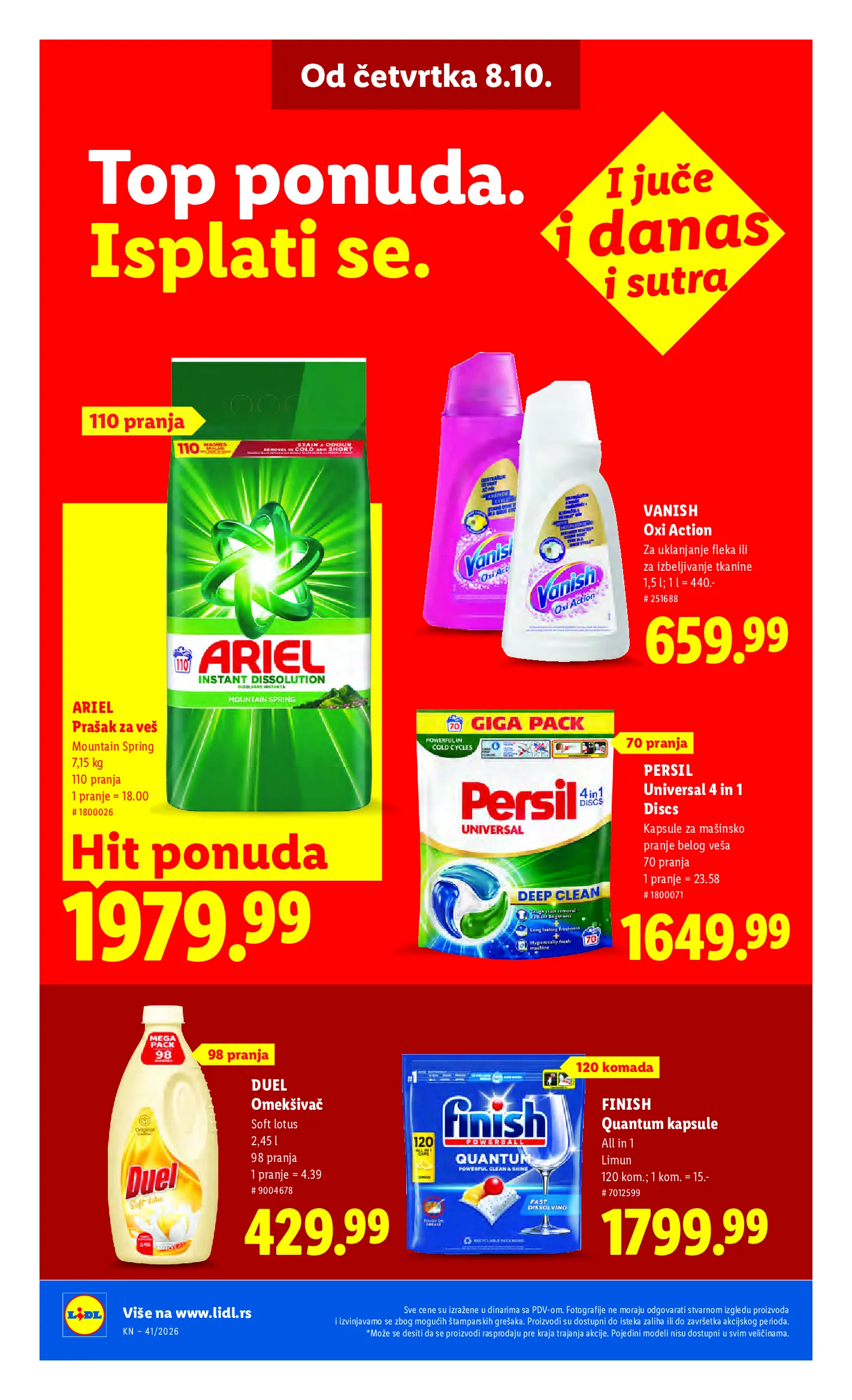Lidl katalog akcija strana 38 – važi od 8.10. do 14.10.2026.