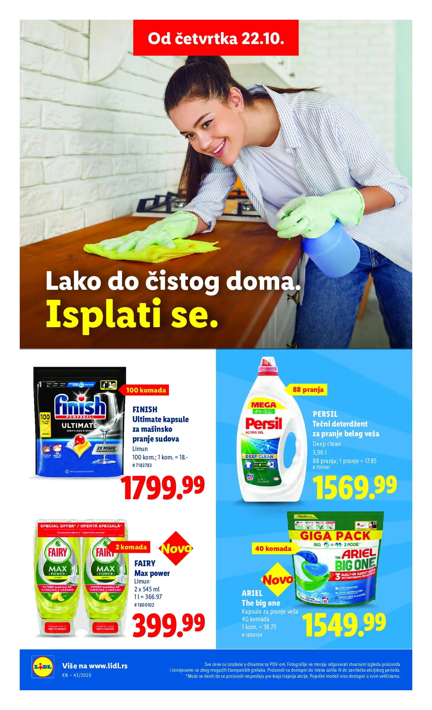 Lidl katalog akcija strana 38 – važi od 22.10. do 28.10.2026.