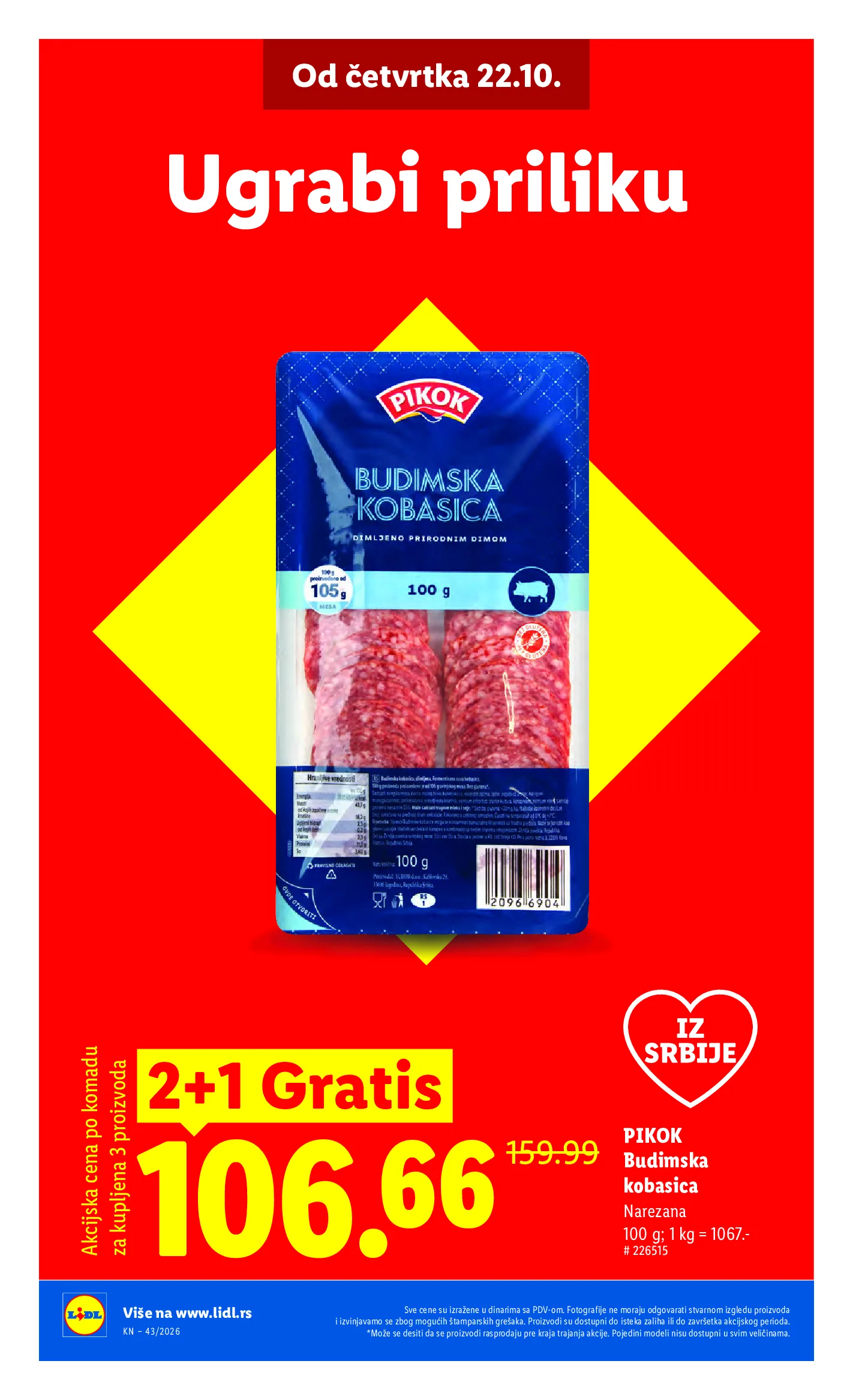 Lidl katalog akcija strana 4 – važi od 22.10. do 28.10.2026.