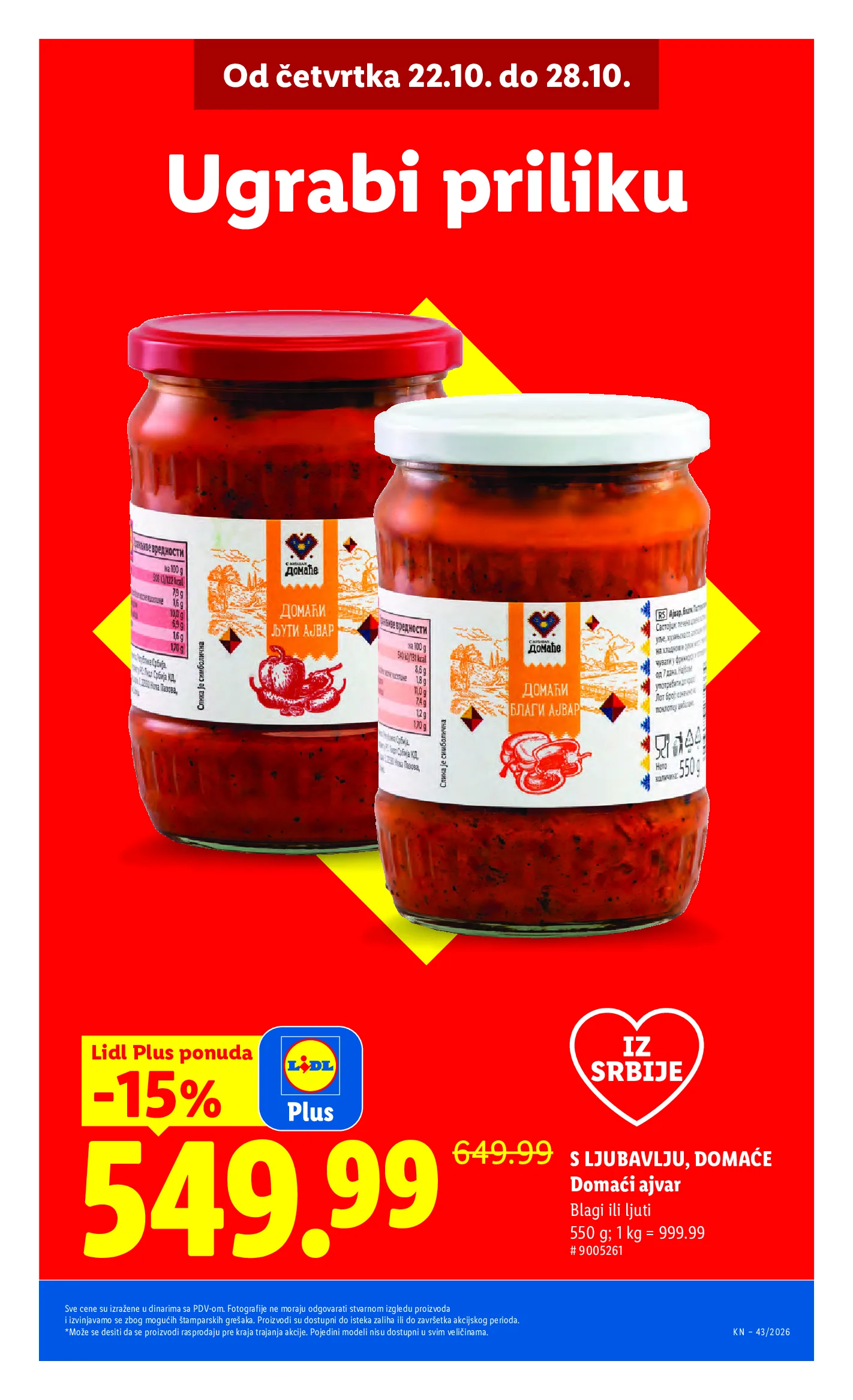 Lidl katalog akcija strana 9 – važi od 22.10. do 28.10.2026.
