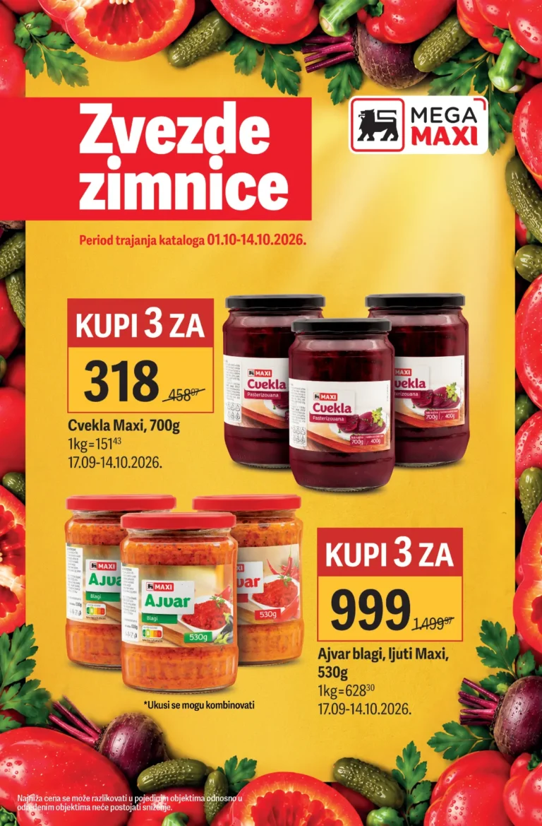 Maxi katalog akcija strana 1 – važi od 1.10. do 14.10.2026.