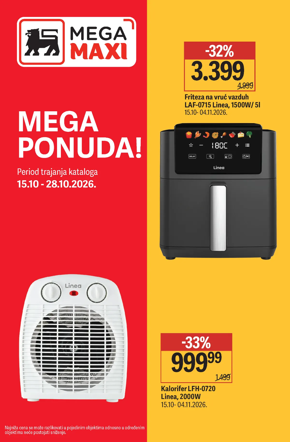 Maxi katalog akcija strana 1 – važi od 15.10. do 28.10.2026.