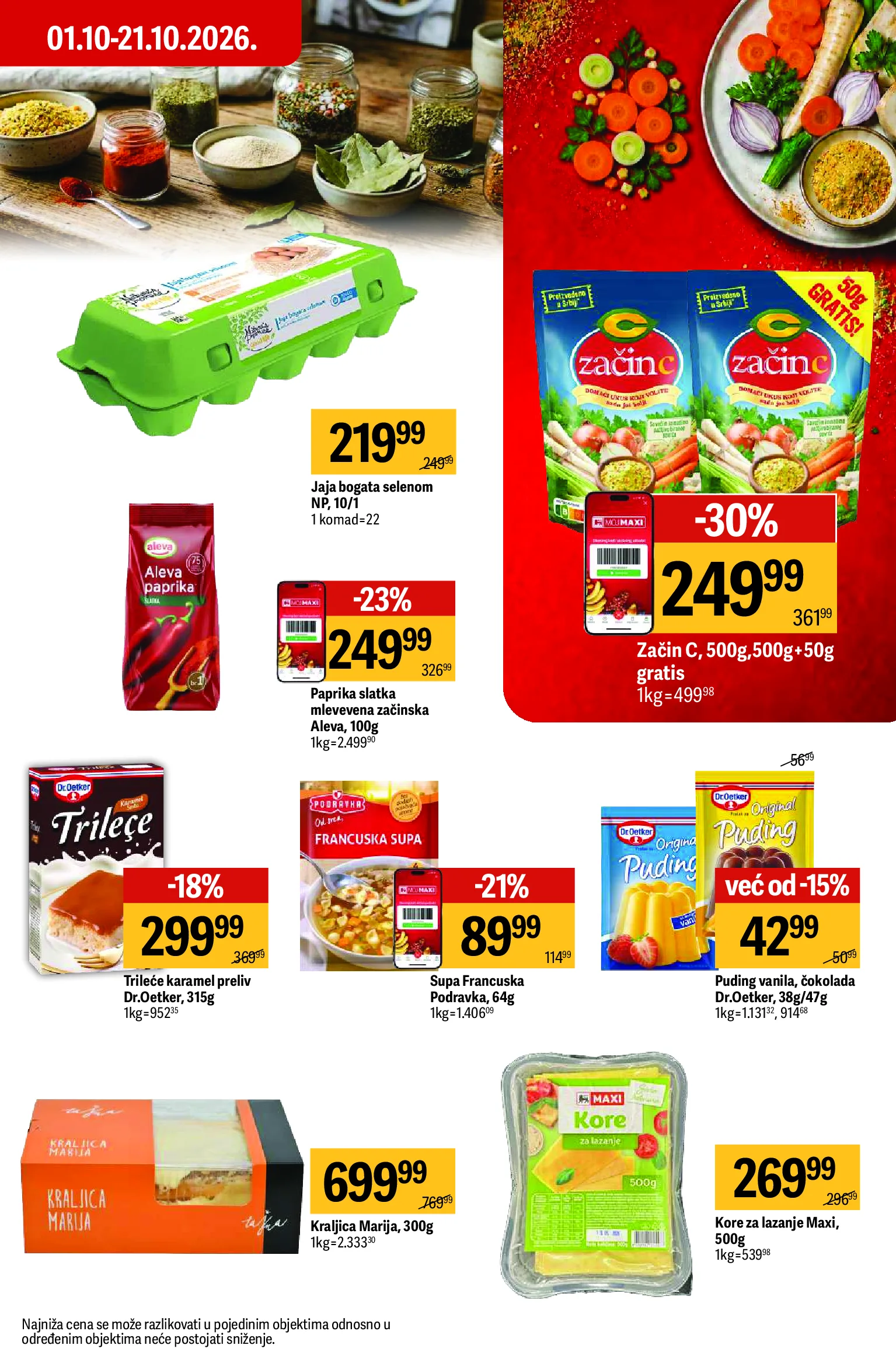 Maxi katalog akcija strana 18 – važi od 8.10. do 28.10.2026.