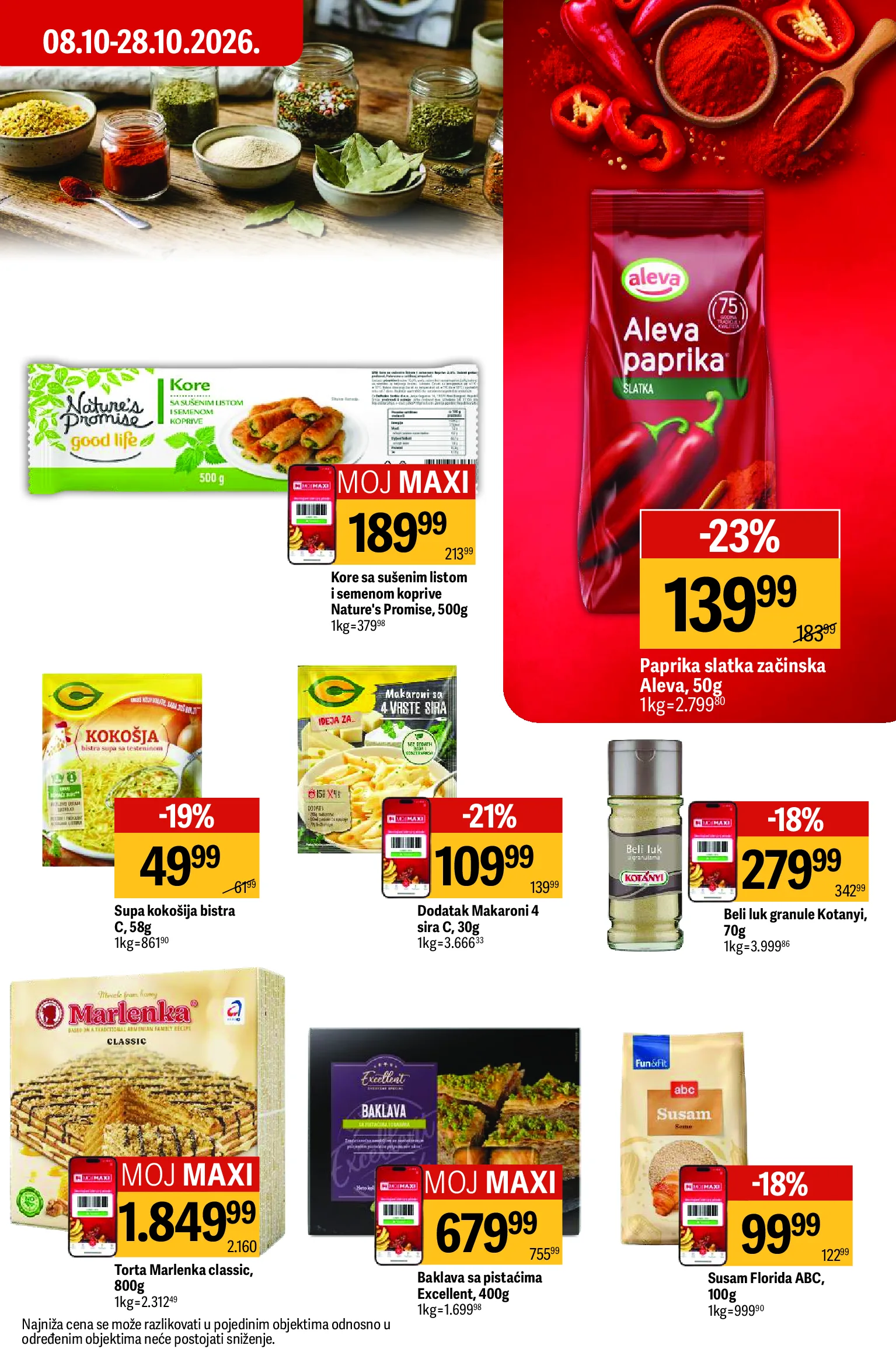 Maxi katalog akcija strana 19 – važi od 8.10. do 28.10.2026.