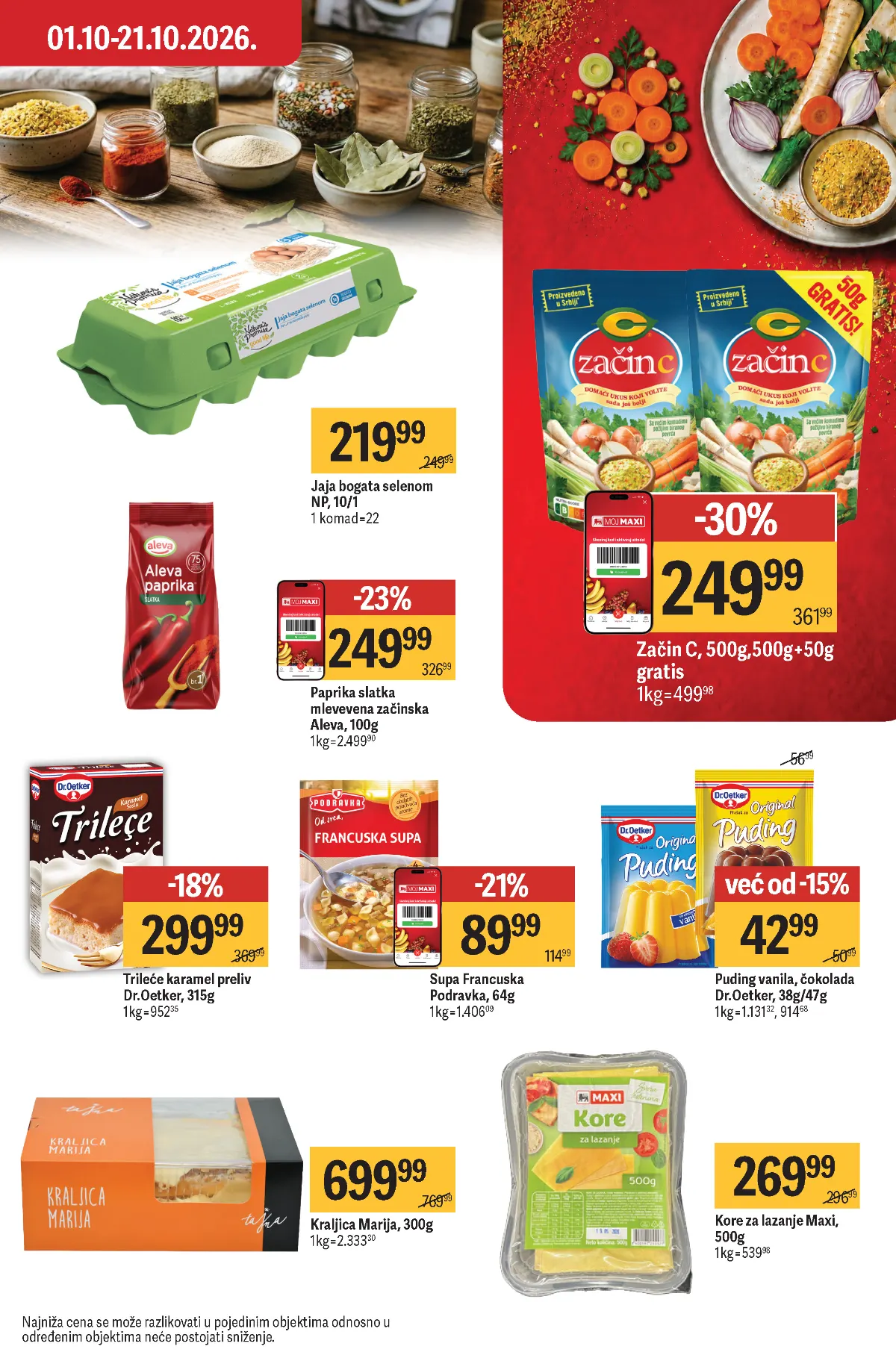 Maxi katalog akcija strana 29 – važi od 1.10. do 7.10.2026.