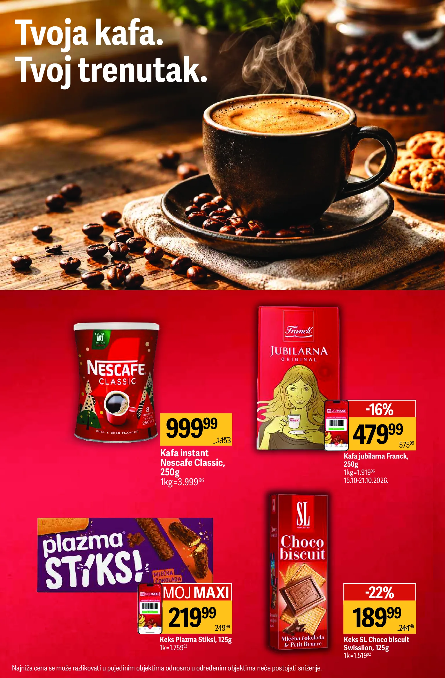 Maxi katalog akcija strana 4 – važi od 15.10. do 4.11.2026.
