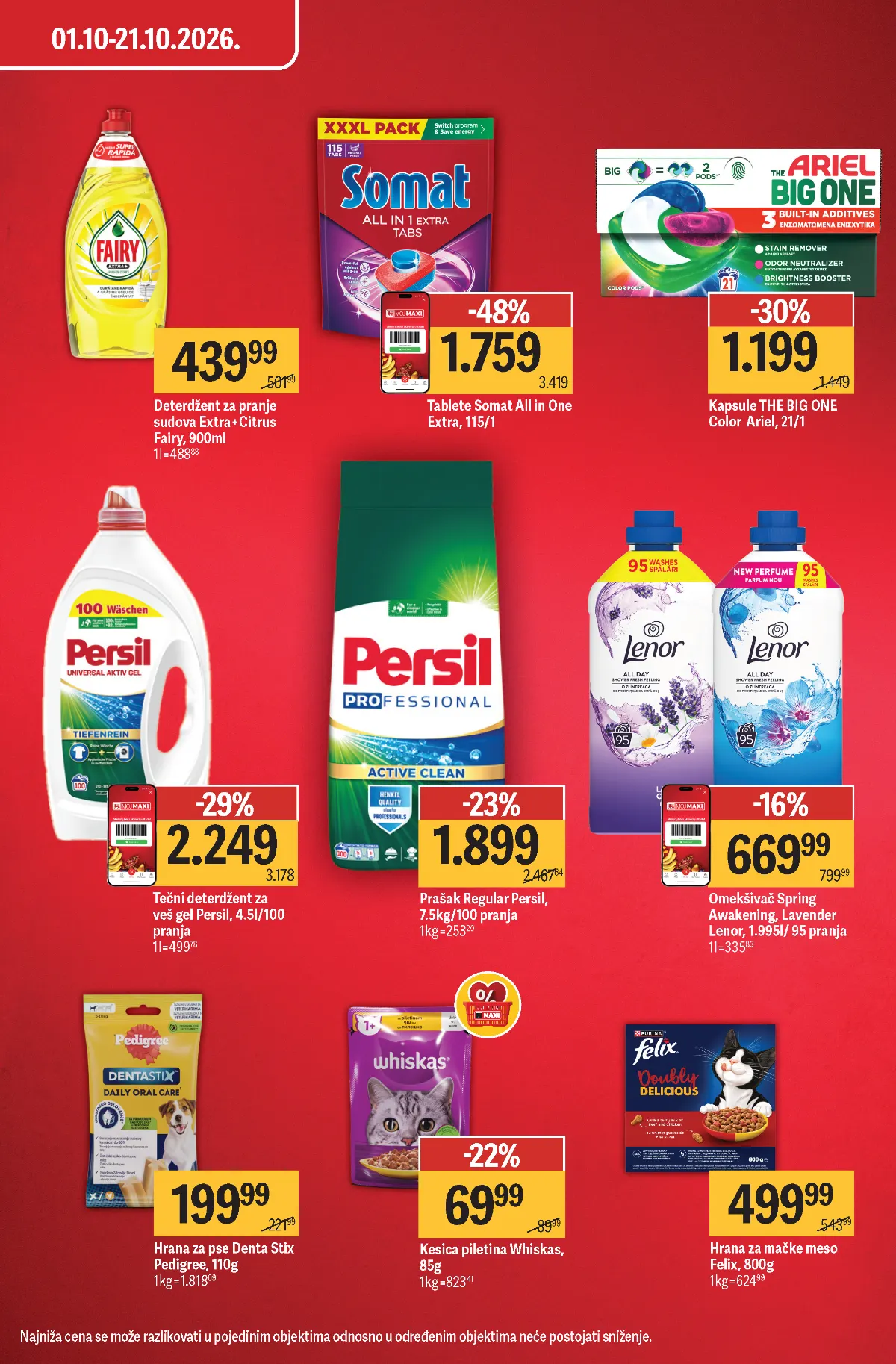 Maxi katalog akcija strana 7 – važi od 1.10. do 14.10.2026.