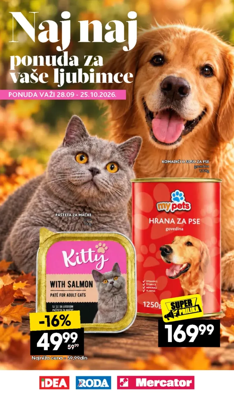 Mercator katalog akcija strana 1 – važi od 28.9. do 25.10.2026.