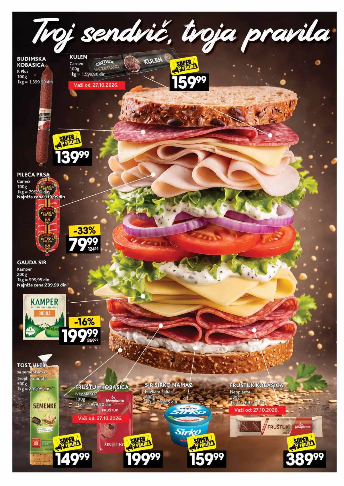 Mercator katalog akcija strana 20 – važi od 26.10. do 22.11.2026.