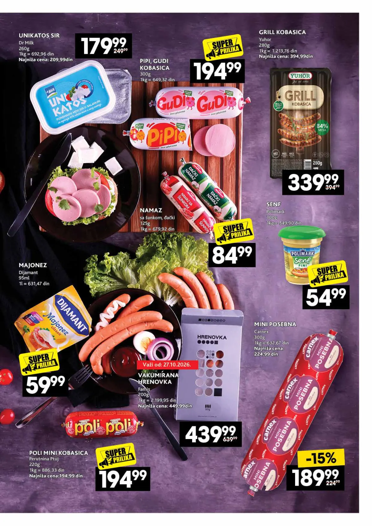 Mercator katalog akcija strana 23 – važi od 26.10. do 22.11.2026.