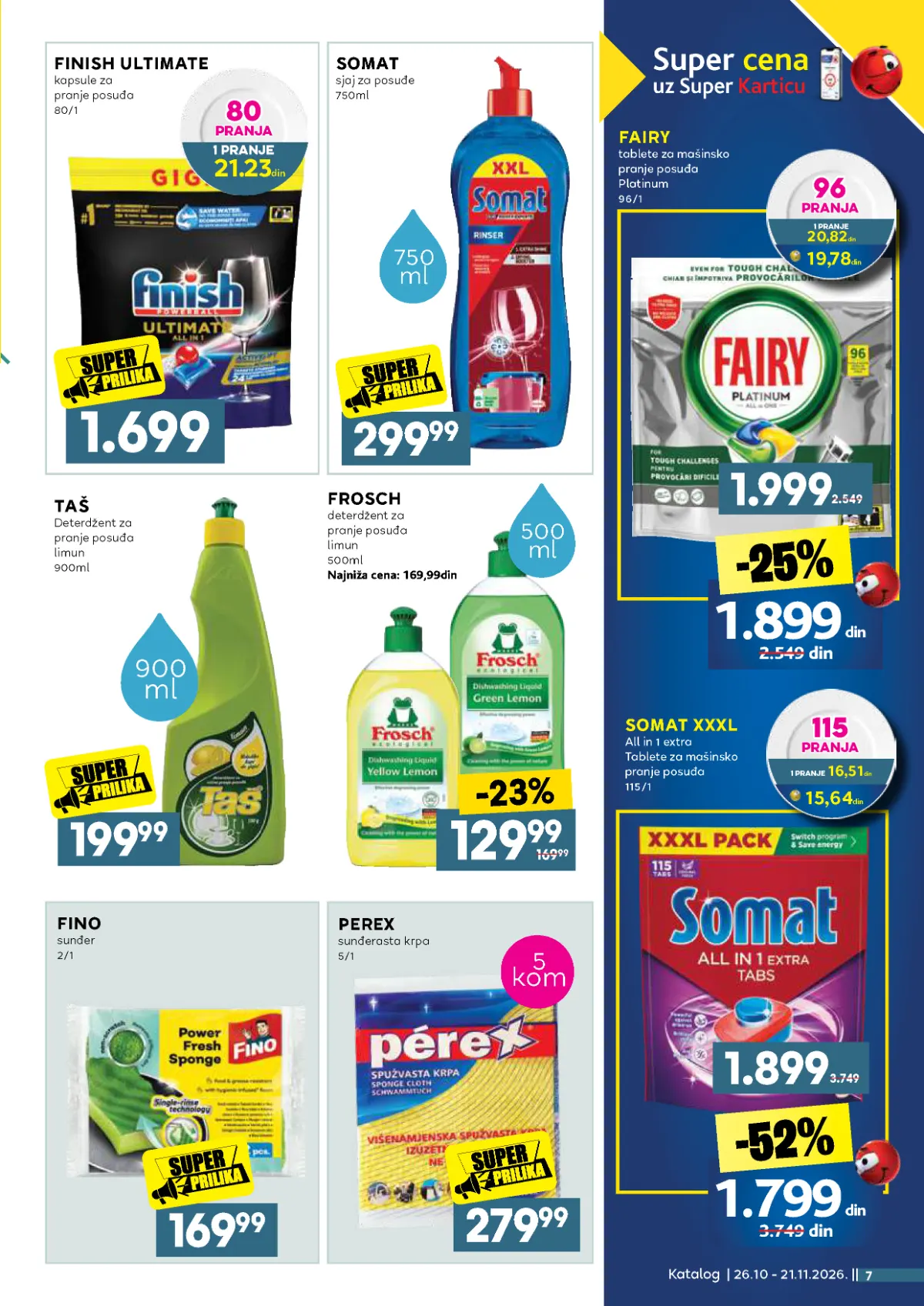 Mercator katalog akcija strana 7 – važi od 26.10. do 21.11.2026.