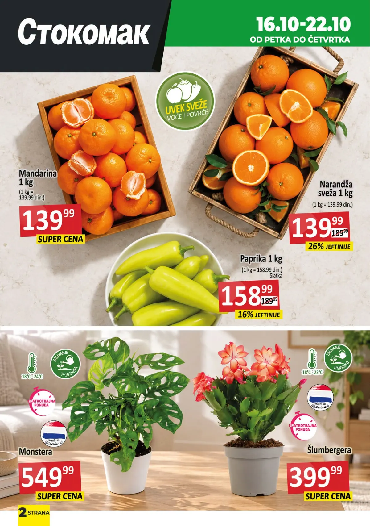 Stokomak katalog akcija strana 2 – važi od 16.10. do 22.10.2026.