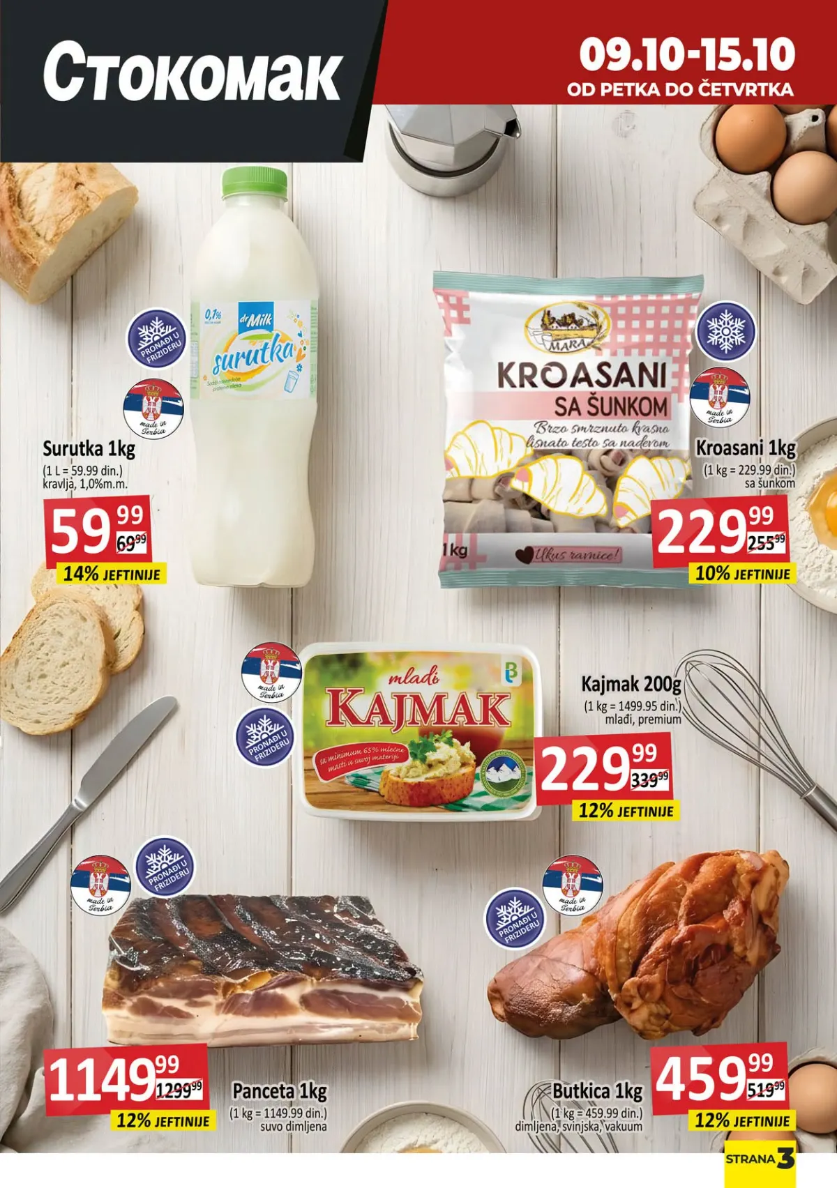 Stokomak katalog akcija strana 3 – važi od 9.10. do 15.10.2026.