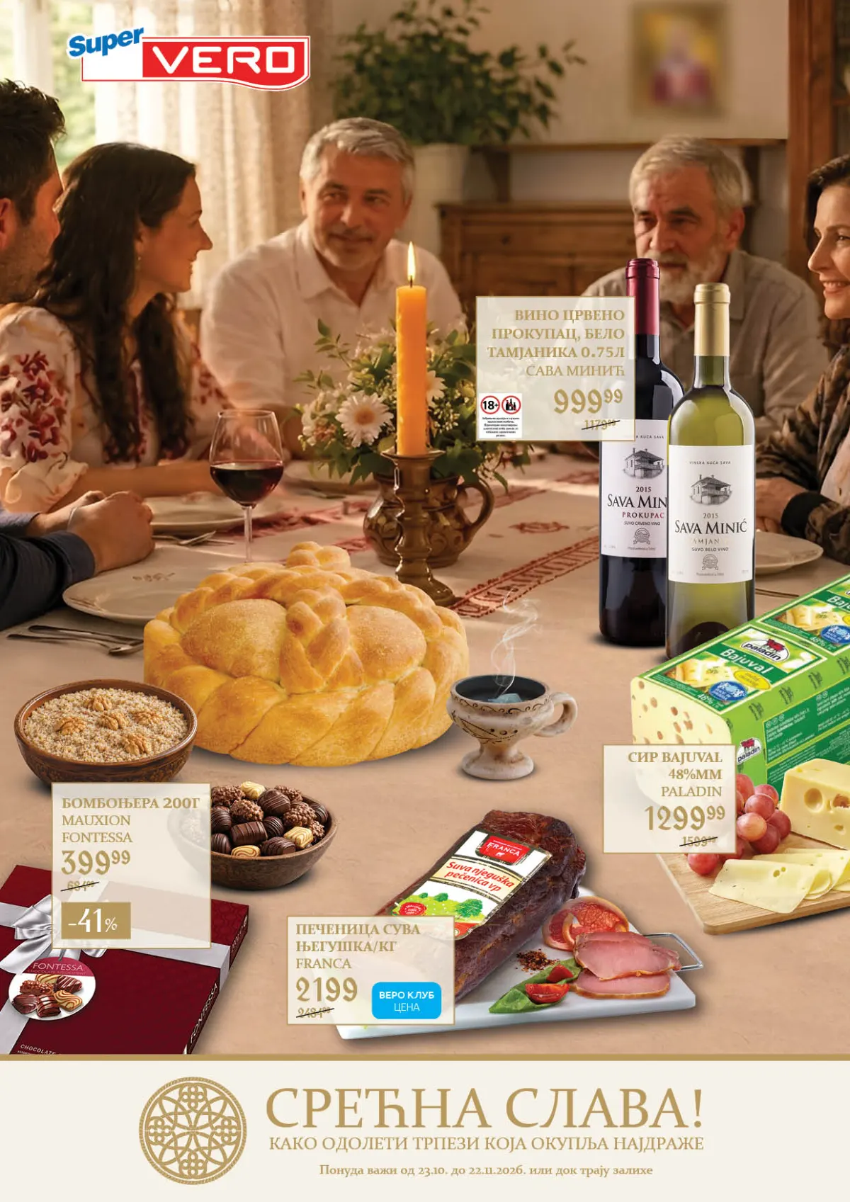 Super Vero katalog akcija strana 1 – važi od 23.10. do 22.11.2026.