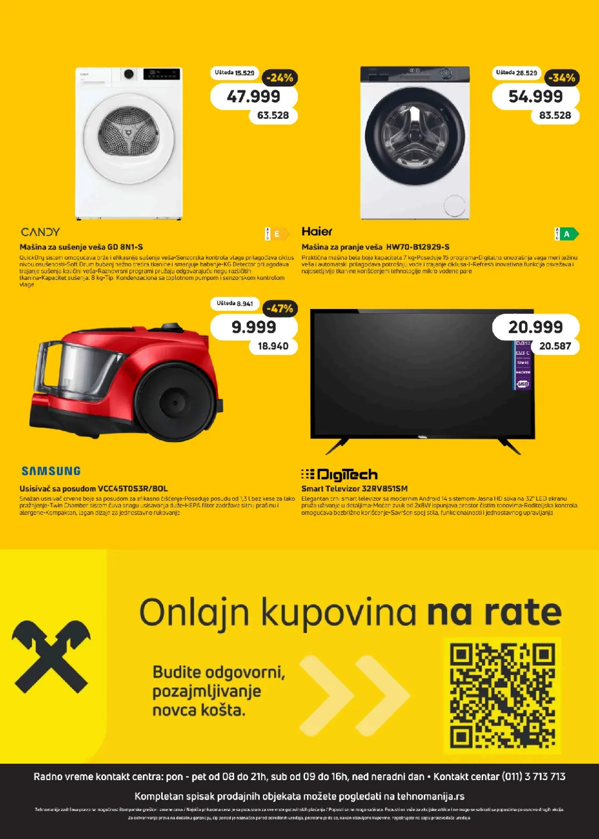 Tehnomanija katalog akcija strana 16 – važi od 10.10. do 31.10.2026.