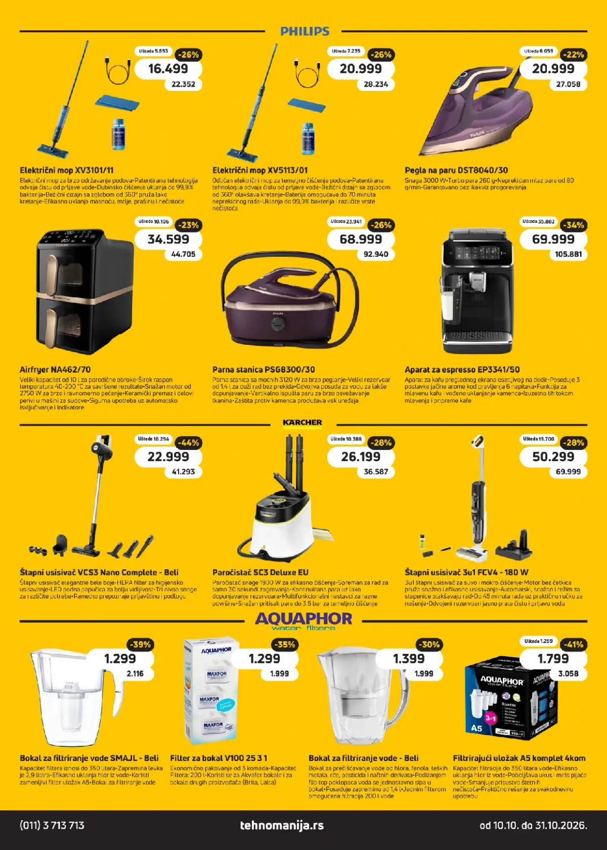 Tehnomanija katalog akcija strana 8 – važi od 10.10. do 31.10.2026.